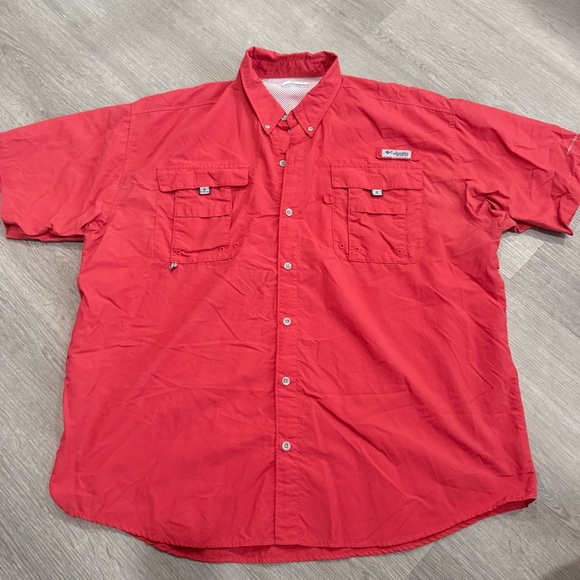 Columbia Other - Columbia Men's Vibrant Red Button Down Shirt